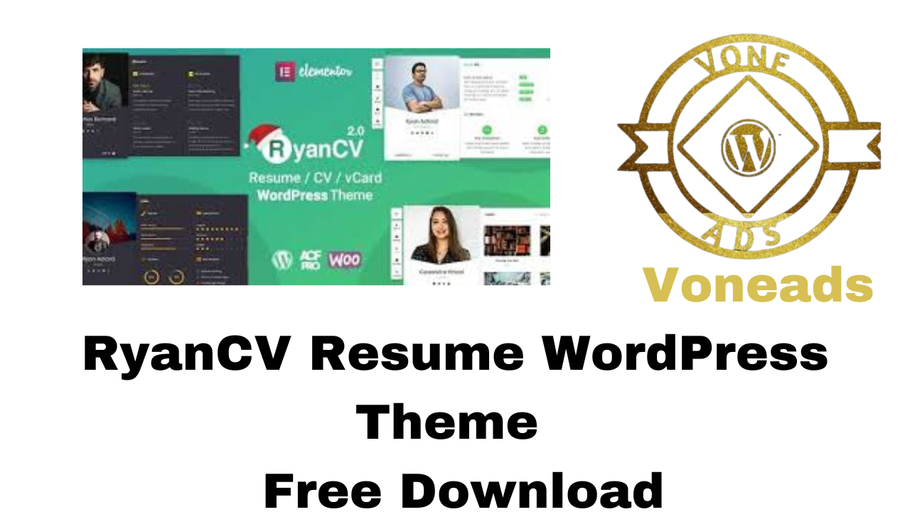 RyanCV Resume WordPress Theme