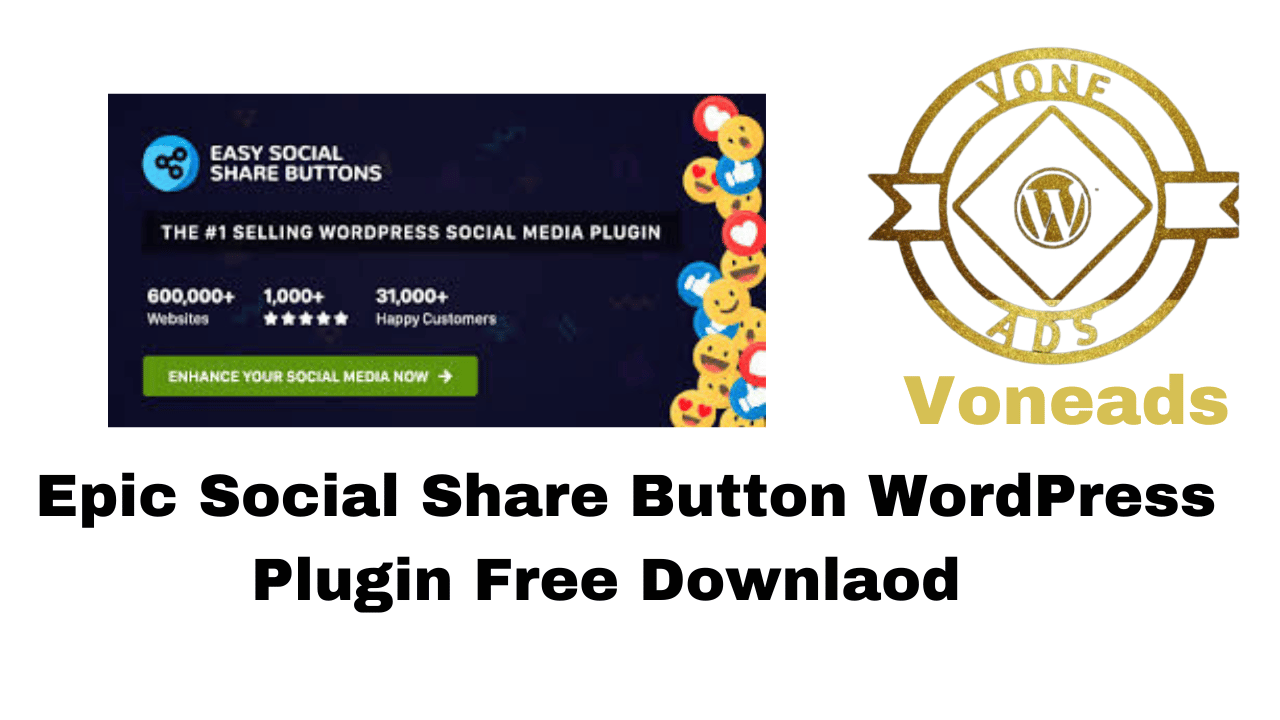 Epic Social Share Button WordPress Plugin