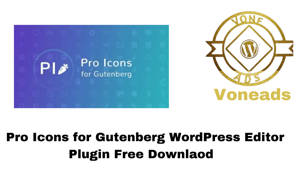 Pro Icons for Gutenberg WordPress Editor Plugin