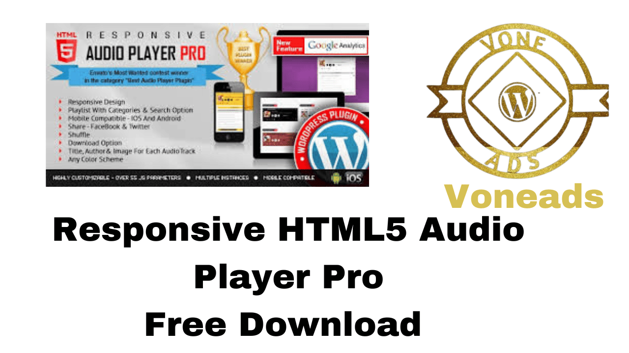 Responsive HTML5 Audio Player Pro