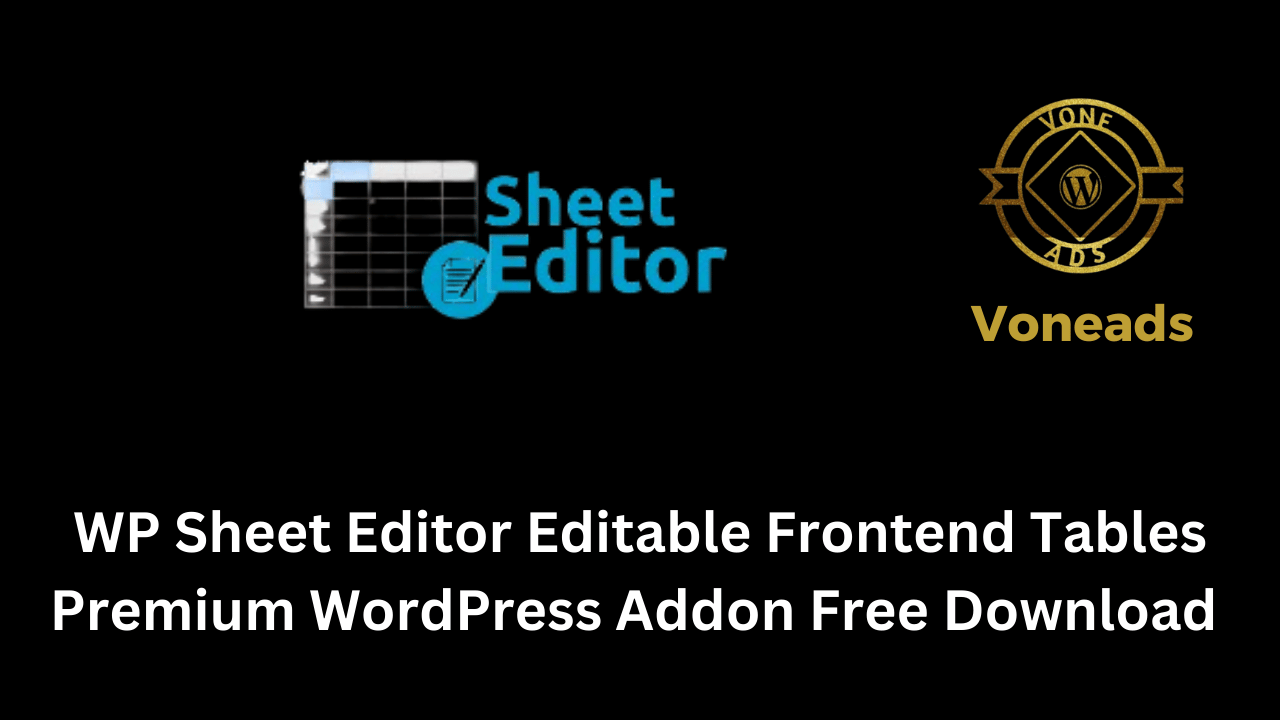 WP Sheet Editor Editable Frontend Tables Premium WordPress Addon