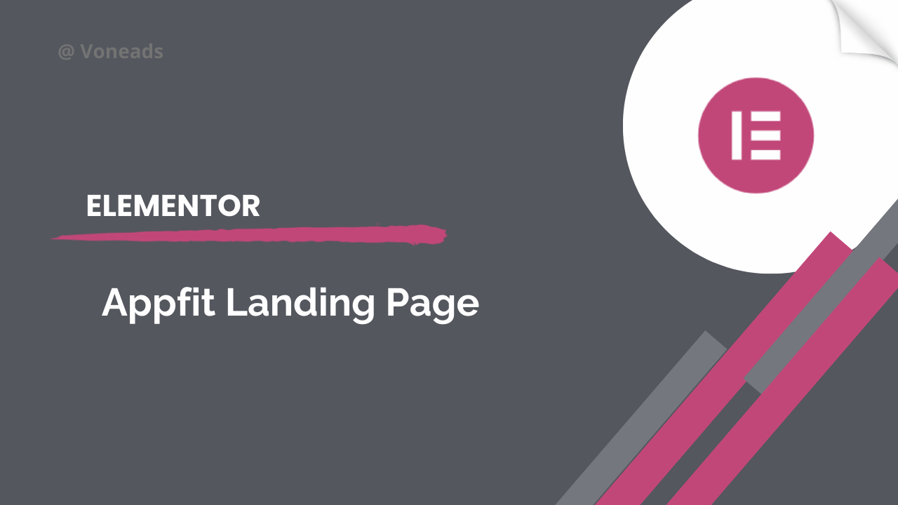 Appfit – App Landing Page Elementor Pro Template Kit